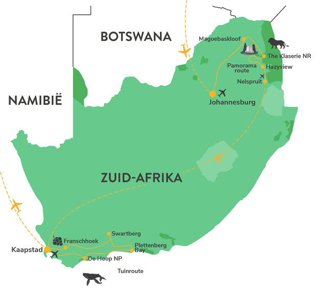 22-daagse Familereis Zuid Afrika - naar Zuid Afrika met kinderen