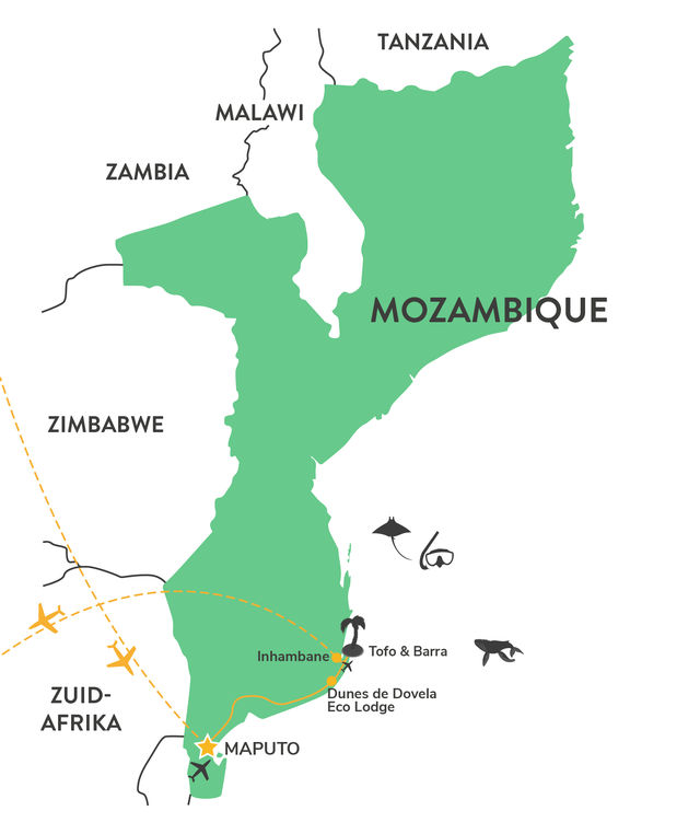 10-daagse reis Mozambique: langs de kusten van Mozambique