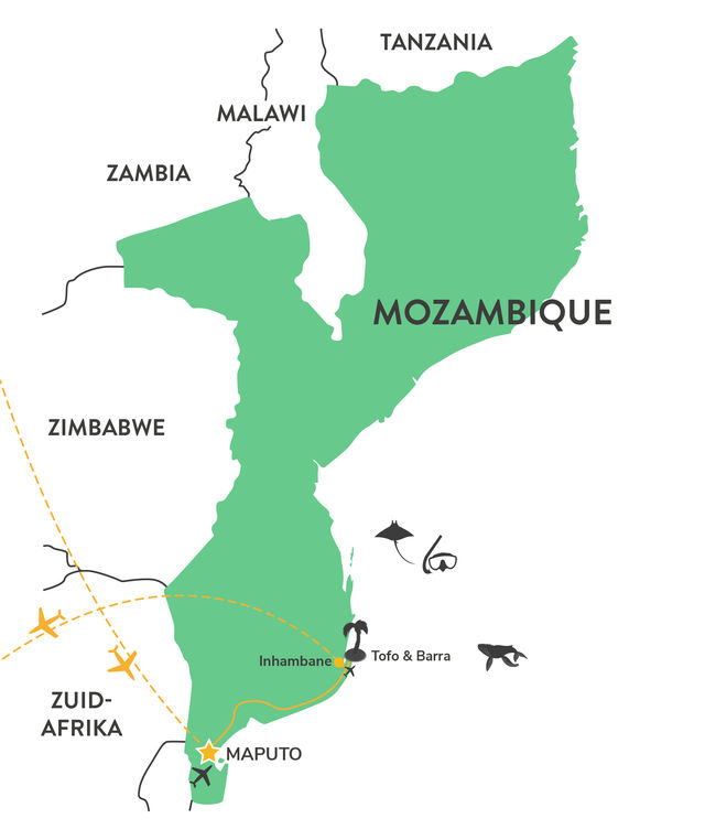 9-daagse Mozambique Rondreis - met Tofo, Barra en Inhambane