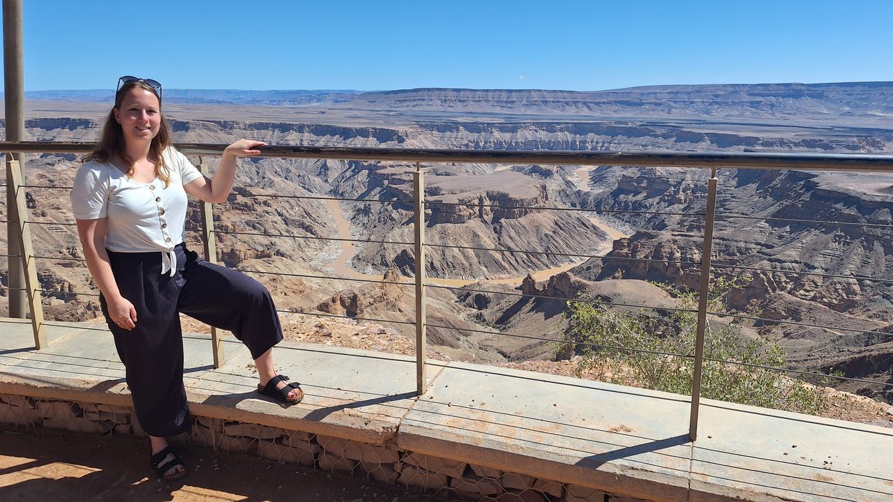 Reisspecialist Marit van Matoke Tours op studiereis in Namibië